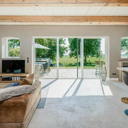 Historic With Moat On Eiderstedt Tetenbull