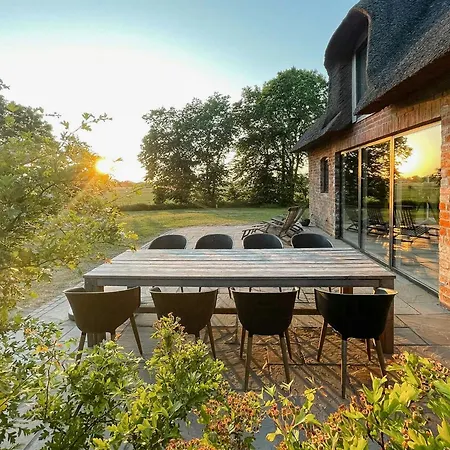 Historic With Moat On Eiderstedt Tetenbull