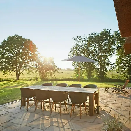 Historic With Moat On Eiderstedt Tetenbull